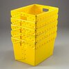 Global Industrial Postal Tote, Yellow, Corrugated Plastic, 18-1/2 in L, 13-1/4 in W, 12 in H 257915YL